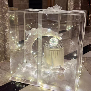 Décoration de gâteau en acrylique blanc « Lune et Douceur » pour la Saint-Valentin, la Fête des Mères, le Festival Qixi, la Journée de la Femme - Product Image 2