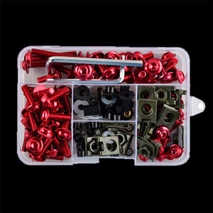 177 pièces de fixation en alliage d'aluminium colorées pour pare-brise et carénage de moto - Product Image 6