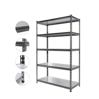 Étagère à 4 niveaux, 200 kg, réglable en hauteur, légère, pour l'affichage en magasin, pour le stockage en supermarché