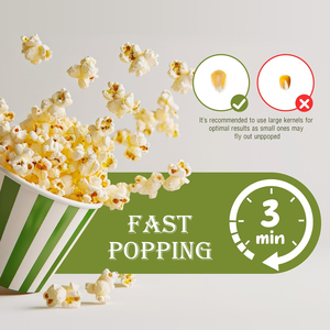 Fabrikneuer, individuell anpassbarer, voll beleuchteter 300W Heißluft-Popcornbereiter mit Überhitzungsschutz für Zuhause – ideal für Karamell und Sahne - Product Image 6