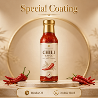 Étiquettes résistantes à la chaleur pour sauce chili, pour processus de remplissage à chaud, autocollants brillants personnalisés pour sauce piquante