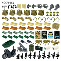 Pack d'accessoires de construction MOC pour scènes tactiques, pièces de véhicules et équipements, kit de briques à assembler pour diorama DIY