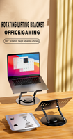 Support de plaque en acier au carbone rotatif à 360 ° pour ordinateur portable et ordinateur portable de jeu avec fonction de levage conçue pour les tablettes PC