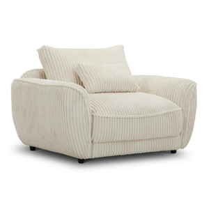 Sillón Moderno para Sala de Estar, Sillón de <span class=keywords><strong>Pana</strong></span> Crema, Sillón de Descanso. - Product Image 3