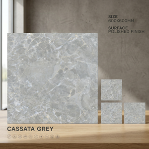 Cosmo Crema 60x60cm Nano Polished Porcelain Tiles Elegant Beige Marble Interior Floor Collection 8.5mm - Product Image 6