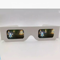 Vente en gros de lunettes de noël en papier personnalisé, lunettes de feu d'artifice 3D