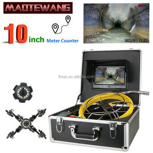 Système d'endoscopie industrielle pour canalisations d'égouts, caméra <span class=keywords><strong>endoscopique</strong></span> pour tuyaux, compteur de mètres F910J-50M, écran 10 pouces, IP68, HD 1000TVL - Product Image 3