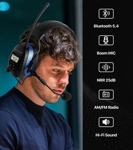 Orejeras <span class=keywords><strong>de</strong></span> Protección Auditiva con Bluetooth, Radio AM/FM y Micrófono Externo para <span class=keywords><strong>Caza</strong></span> y Tiro - Product Image 2