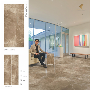 Carrara Bianco 800x1600mm Glossy Porcelain Tiles White Marble Design For African <b>Builder</b> Projects - Product Image 5