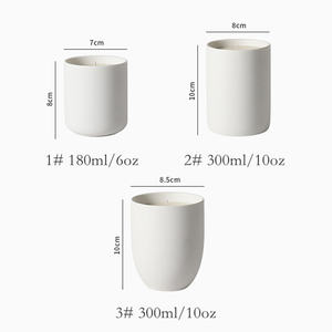 Pot à bougie en céramique, cylindre rond, gaufré, résistant à la chaleur, durable, de haute qualité, décoration d'intérieur - Product Image 3