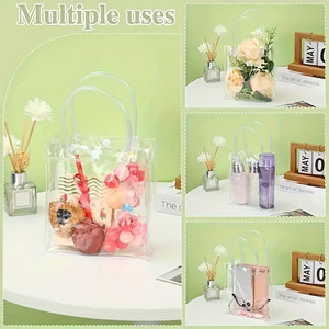 Mini bolso <span class=keywords><strong>de</strong></span> mano transparente grueso <span class=keywords><strong>de</strong></span> 360 μ<span class=keywords><strong>m</strong></span>, bolsas <span class=keywords><strong>de</strong></span> regalo <span class=keywords><strong>de</strong></span> plástico transparentes para fiestas, bolsas <span class=keywords><strong>de</strong></span> regalo <span class=keywords><strong>de</strong></span> PVC transparente con asas - Product Image 3