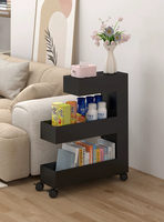 Chariot de rangement portable et mobile en fer forgé, meuble décoratif créatif, table d'appoint pour le rangement alimentaire, personnalisation usine