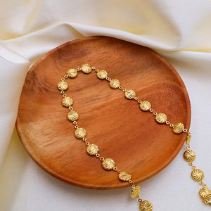 French Style Unisex Jewelry <b>Set</b> Gold Necklace <b>Bracelet</b> Stainless Steel Fashion Costume Jewelry Summer 2024 - Product Image 1