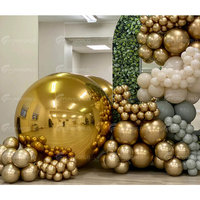 Boules Gonflables Chrome Métallique Grandes Boules Brillantes Décorations de Noël Mariage Disco Fête Géant Inflat Miroir Sphères Ballons