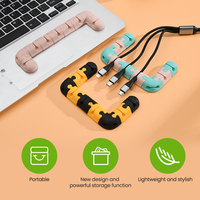 Organisateur de câble de bureau USB Offre Spéciale avec logo personnalisé Clips de support en silicone Clips de gestion Clips blancs de fil