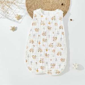 Gigoteuse pour bébé 100% coton respirante et écologique pour nourrissons et tout-petits, nouvelle conception sans manches printemps-automne - Product Image 4