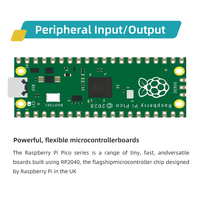 Kit pemula dasar Raspberry Pi Pico dengan papan sirkuit, modul Tampilan LCD I2C 1602, Servo 9g Mirco untuk Raspberry Pi Pico