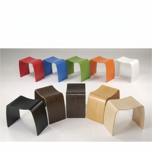 Tabouret de bar moderne de luxe en bois massif avec design contemporain en cuir pour chambre à coucher hôpital hôtel appartement villa - Product Image 1