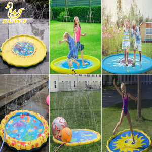 Tapis d'arrosage gonflable Lcwj pour enfants, jeu d'extérieur pour jardin, tapis rond en PVC avec arroseur, jouet amusant - Product Image 1