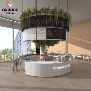 Diseño Creativo de Mostrador de Café con Iluminación LED, Ideas Únicas para Kioscos de Café en Centros Comerciales, Muebles Personalizados para Mostrador de Cafetería, Diseño Integral - Product Image 4