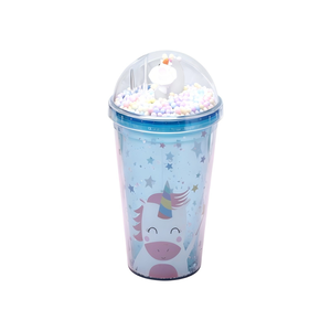 16oz New creative double wall <b>straw</b> cup lightweight portable summer water cup durable <b>plastic</b> <b>drinking</b> tumbler for home - Product Image 1