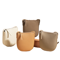 Bolso Bandolera Mini Minimalista de Cuero Genuino con Correa Ajustable, Bolso de Hombro Pequeño Tipo Cubo, Bolso Cruzado para Teléfono