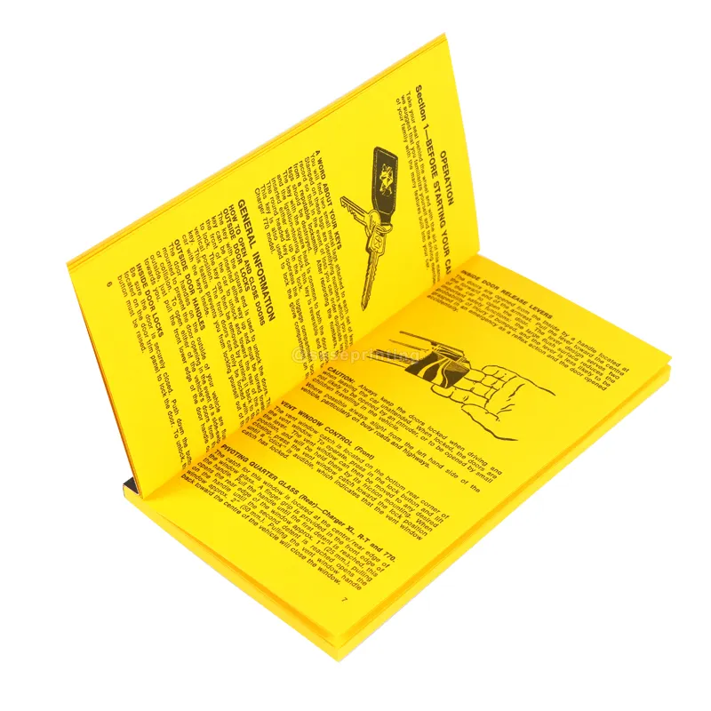 Individuelles Weichdeckbuch Druckdienst Offset gedrucktes vollfarbiges Papierteil Tapferer Bedienungsanleitung Lehrbuch