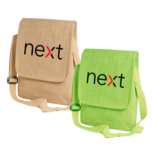 Sac latéral Jute Novation avec poche intérieure à rabat, fermeture éclair supérieure et poignée réglable, fabriqué en Inde - Product Image 6