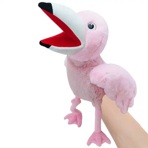 Trong Kho Tay Con Rối Thấp Moq Nhồi Bông Chim Polyester Flamingo Con Vẹt Con Công Cú Con Quạ Đầy Với PP Bông Ngựa Loại - Product Image 4