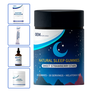 Emballage personnalisé de gommes naturelles pour le sommeil, fabrication OEM, plusieurs designs d'étiquettes, options bouteille + boîte et MOQ flexible pour les clients de marque - Product Image 1