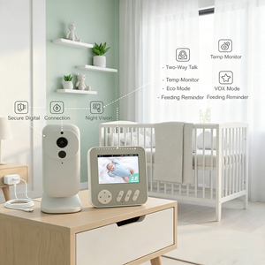 Cámara de seguridad para el hogar, monitorización de bebés, comunicación bidireccional, opción de almacenamiento en la nube, visión nocturna HD - Product Image 3