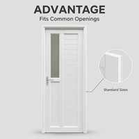 Porte battante en verre trempé à double vitrage, insonorisée, éco-responsable et à économie d'énergie, en PVC pour immeuble de bureaux