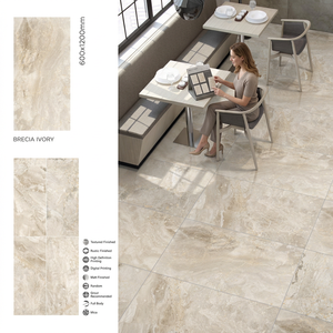 Brecia Silver Marble Look Porcelain Tiles 600x1200mm Anti Slip Glazed Floor Wall For Projects - Product Image 6