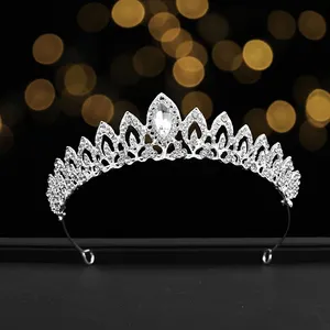 Factory Supply Cheap Small Bride Wedding Crown Crown Princess Korean Children's Christmas Party Tiara Girl