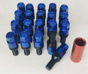 Boulons à capuchon plat coniques bleus M14x1.25 Pièces universelles de <span class=keywords><strong>boulon</strong></span> de roue et de voiture modifiées pour Benz <span class=keywords><strong>BMW</strong></span> Porsche Audi VW - Product Image 6