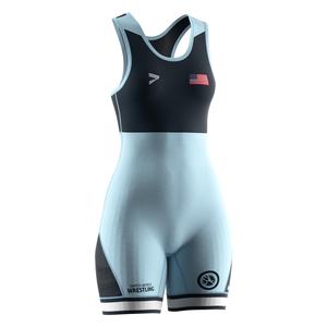 Combinaisons de lutte pour femmes de l'équipe nationale des États-Unis, durables et anti-humidité, avec coutures plates renforcées - Product Image 5