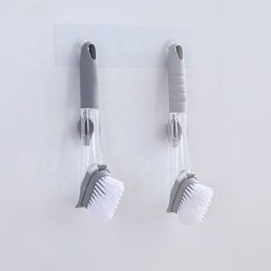 Brosse de Nettoyage Ustensiles de Cuisine Manche Long avec Distributeur Automatique de Liquide <span class=keywords><strong>pour</strong></span> <span class=keywords><strong>Vaisselle</strong></span> Évier Éponge Grattoir - Product Image 5