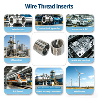 TA2 Pure Titanium Wire Thread Insert Helical Coil Thread Repair Insert for Chemical Corrosion & Seawater Equipment