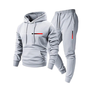 2025 New Autumn/Winter Men's Women's Printed Knitted <b>Thermal</b> Hooded Sporty Sportswear Sets Long <b>Pants</b> Outdoor Fashionable 100% - Product Image 1