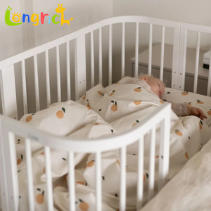 Lit bébé convertible 6-en-1 en bois avec roulettes, lit multifonctionnel pour nourrisson, lit pour tout-petit et lit superposé pour enfants - Product Image 2