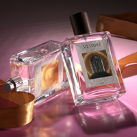 Étiquette de flacon de parfum personnalisée de luxe avec gaufrage à chaud
