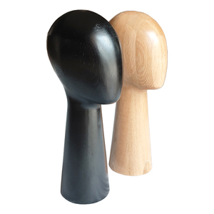Benutzer definierte schöne Perücke Display Massivholz Hot Sale Kopf Modell männlich Holz Kopf stehen Schaufenster puppe für Hut Display - Product Image 6