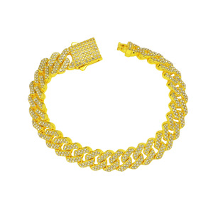 New Innovation Simple Design Colored Rhinestones Alloy Chain <b>Bracelet</b> Multiple Models Hiphop Style Men's <b>Bracelet</b> Trendy Jewelry - Product Image 5