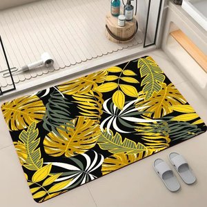Extra Macio Absorvente 3-Piece Banheiro Tapete Set Padrão Geométrico Banho <span class=keywords><strong>Mat</strong></span> e Toalete Tampa Diatom Lama Tapete para o Banheiro - Product Image 3