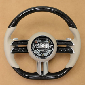 พวงมาลัยเปียโนหนังแบบครึ่งเจาะรูสีดำสำหรับ W205เมอร์เซเดส W213 W219 X290 W216 C238 W203 GLA45 C63 <span class=keywords><strong>AMG</strong></span> - Product Image 2