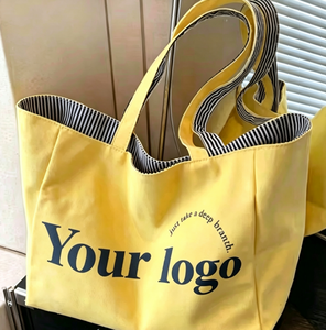 Sac fourre-tout en toile personnalisé extra large double face multifonctionnel avec fermeture éclair, style pliable tendance, idéal pour la plage ou comme cadeau - Product Image 1