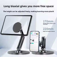 Support magnétique pour tablette en acier inoxydable pour iPad avec design pliable flexible et rotation à 360°, boîte incluse