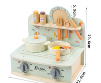 Mini ensemble de cuisine en bois Portable enfant d'âge préscolaire semblant jouer jouet emballé ensemble de bois éducatif pour enfants jouets alimentaires pour enfants