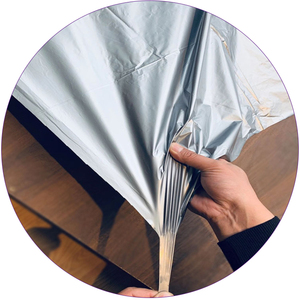 <span class=keywords><strong>Film</strong></span> Pacciamante Agricolo in PE da 30 Micron Argento/Nero Anti-Erba per Coltivazione Fragole e Cipolle - Product Image 5