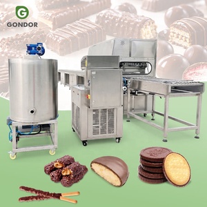 1000mm Bant Tipi Kaplama Makinesi Kaju Fındığı Çikolata Tüneli Donut Kaplama Macy Doba Kaplama Çilek Sosu Soğutma Sistemli - Product Image 1